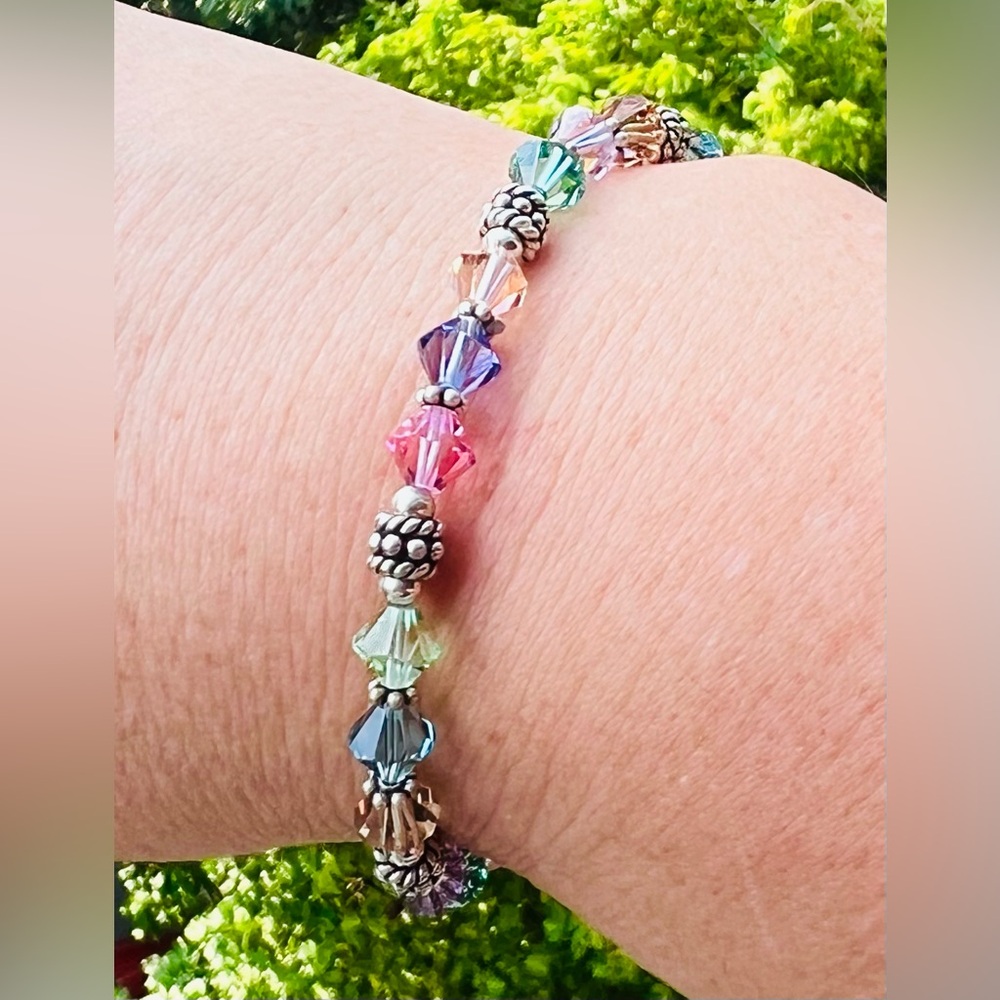 Multicolor Swarovski Crystal Beaded Bracelet